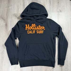 Y2K Hollister Calif Surf SoCal Black Pullover Hoodie Medium